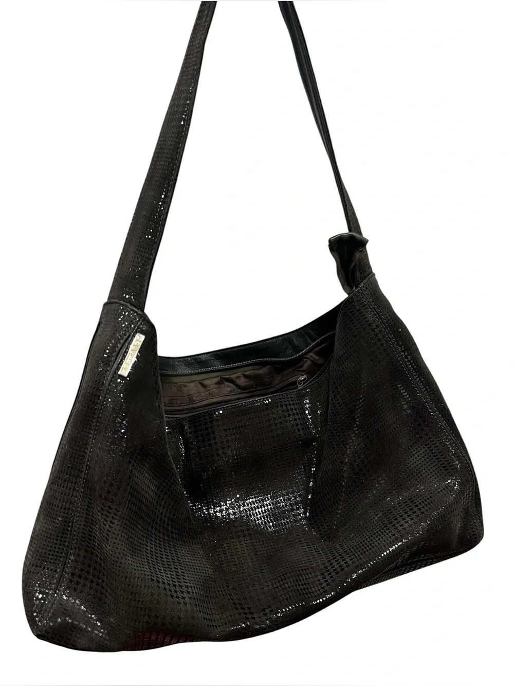 Marco Bucciani Made in Italy dark green leather sparkle Hobo Shoulder Bag